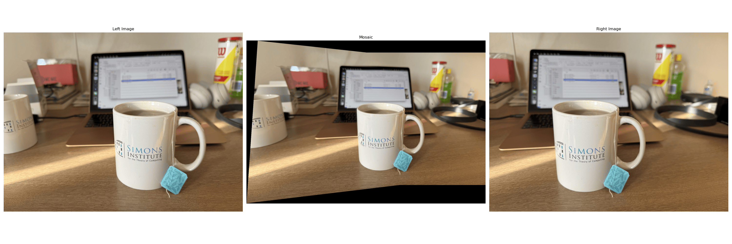 Automatically stitched mosaic of my deck.